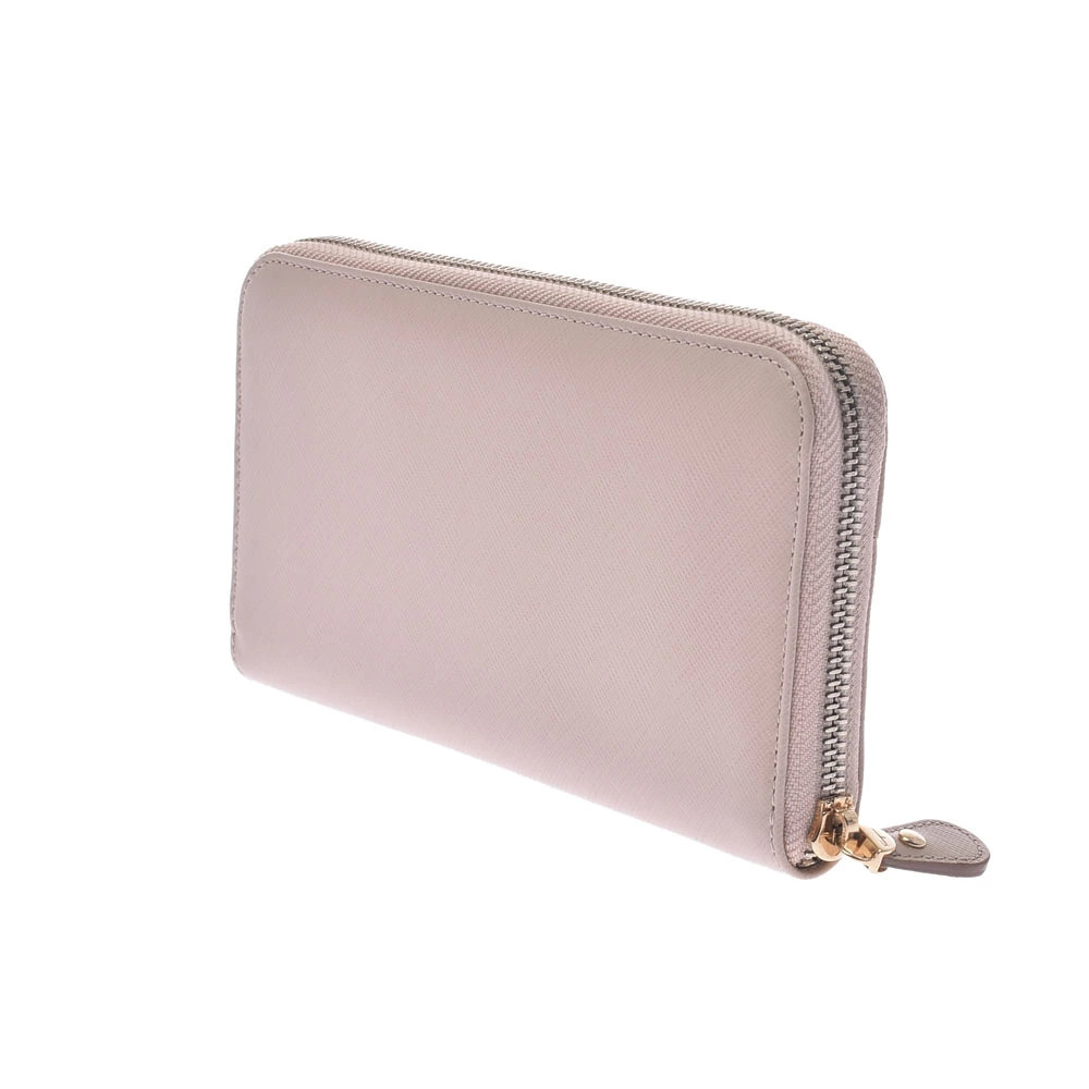 Salvatore Ferragamo Rion Vara Calfskin Beige Long Motif Wallet